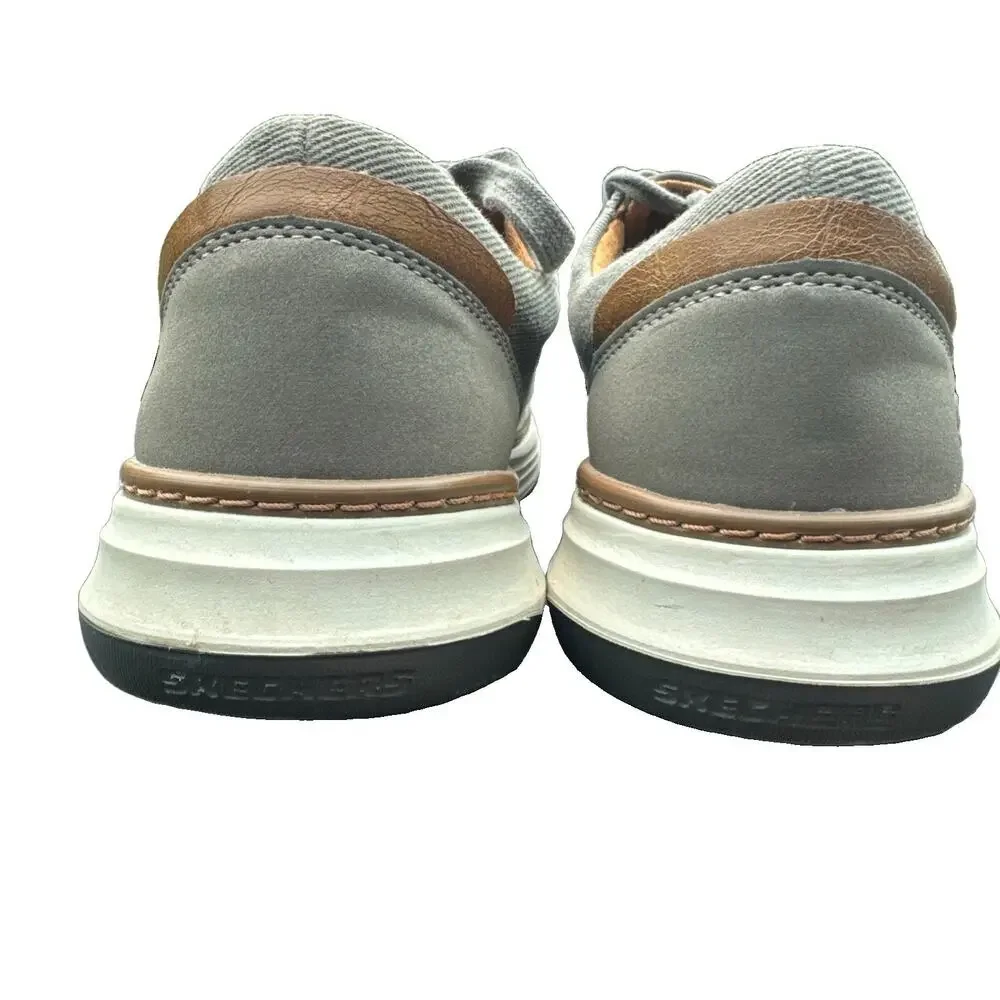 Skechers Classic Fit Men's Shoes with Air-Cooled Memory Foam - Grey, Size 9